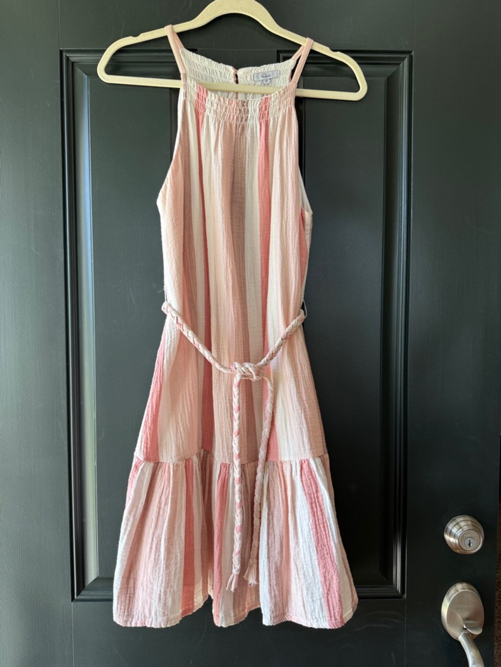 Rails Becca Cheyanne Stripe Belted Rope Cotton Gauze Boho Sundress Dress Size XS - Picture 4 of 16